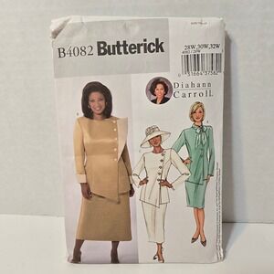 Butterick B4082 Uncut Sewing Pattern Plus Size Lined Jacket Straight Skirt